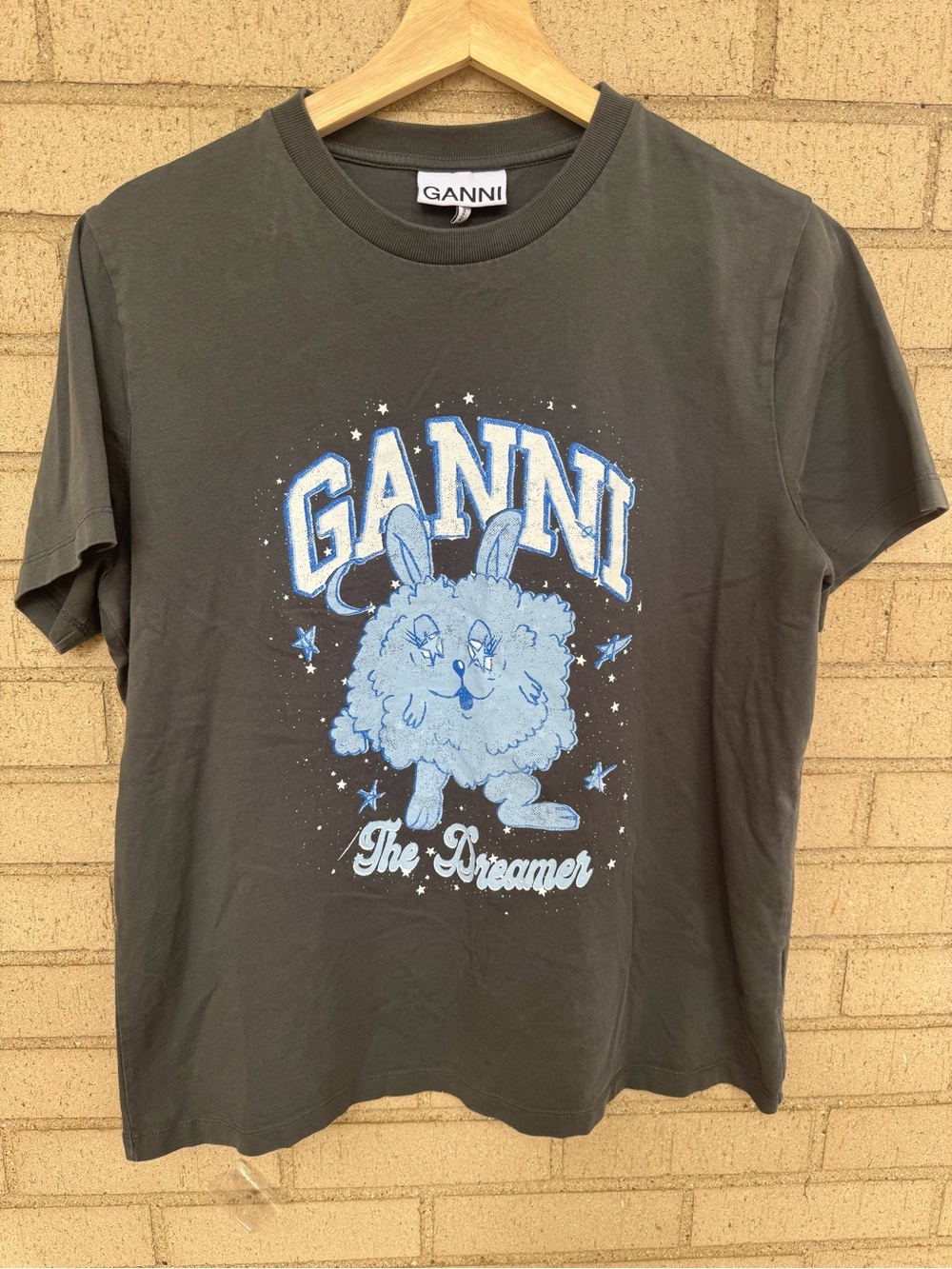 GANNI The Dreamer Graphic Tee Organic Cotton Bunny T Shirt Men’s Medium